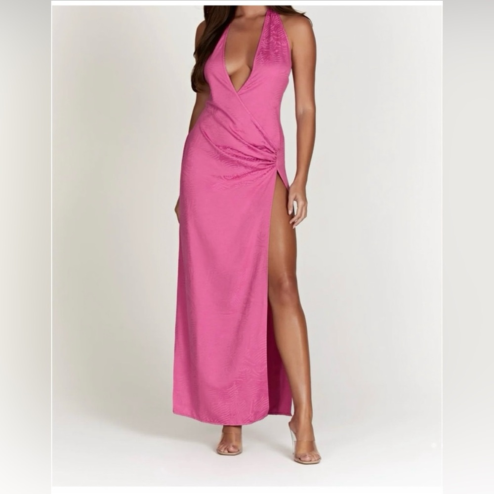 🩷Meshki AALIYAH - Plunge Neck Maxi Dress - Rose Pink🩷